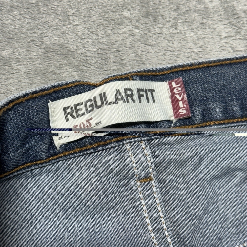 Levis Jeans Men 34x30 Blue Denim Pants Y2K 2000s Workwear 505 - Picture 9 of 11